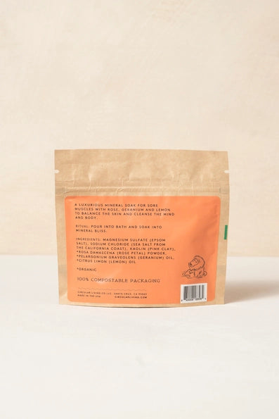 Mineral Bath Soak Sachet, Rose Petal & Geranium