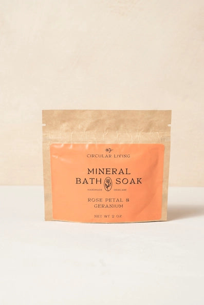 Mineral Bath Soak Sachet, Rose Petal & Geranium