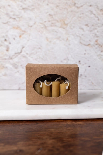 Pure Beeswax Rigatoni Pasta Candle Set