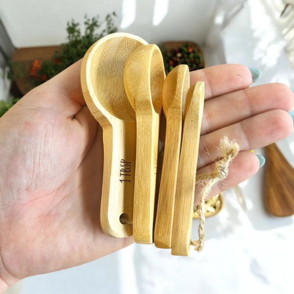 Bamboo Teaspoon Measuring Set