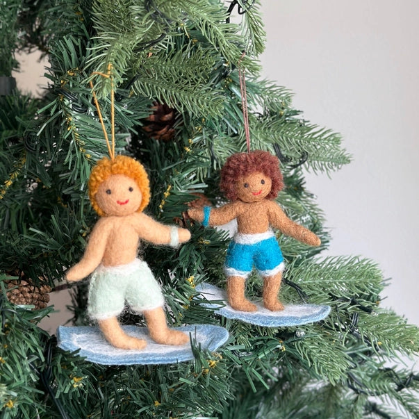 Felt Ornament - Surfer Boy Tan