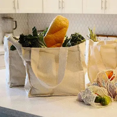 Organic Cotton Flea Market Tote w/ pockets