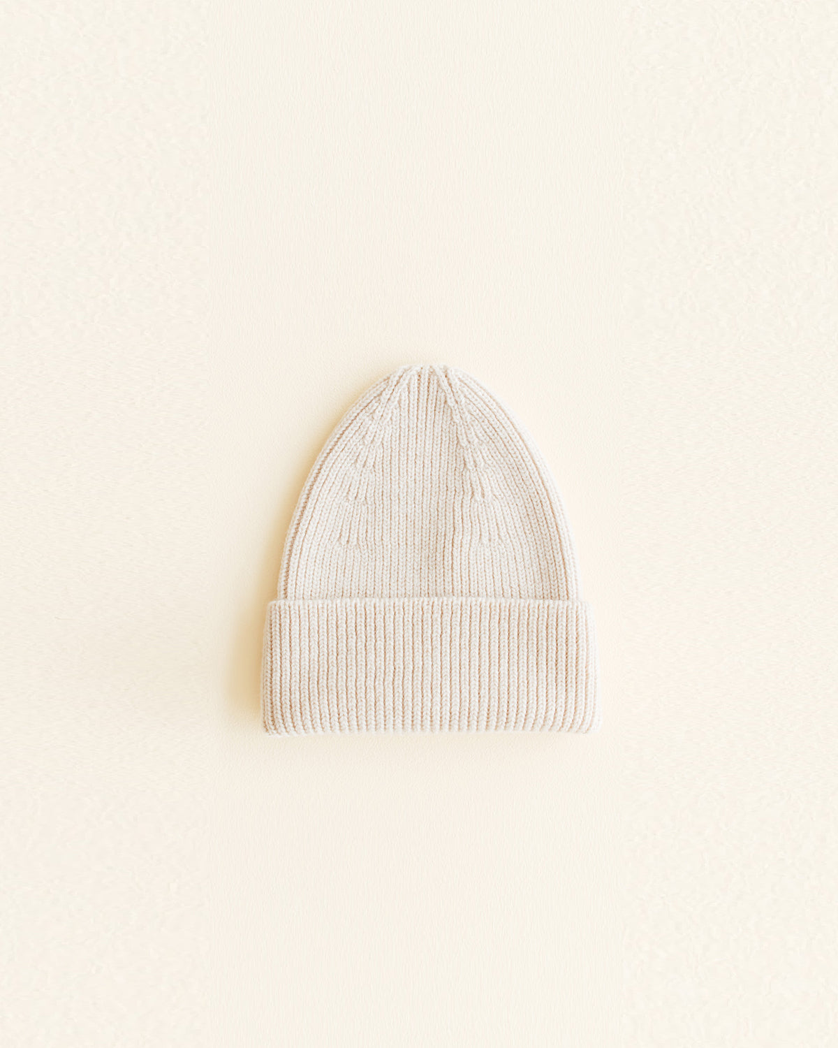 Newborn Beanie Fonzie - Cream <br>hvid