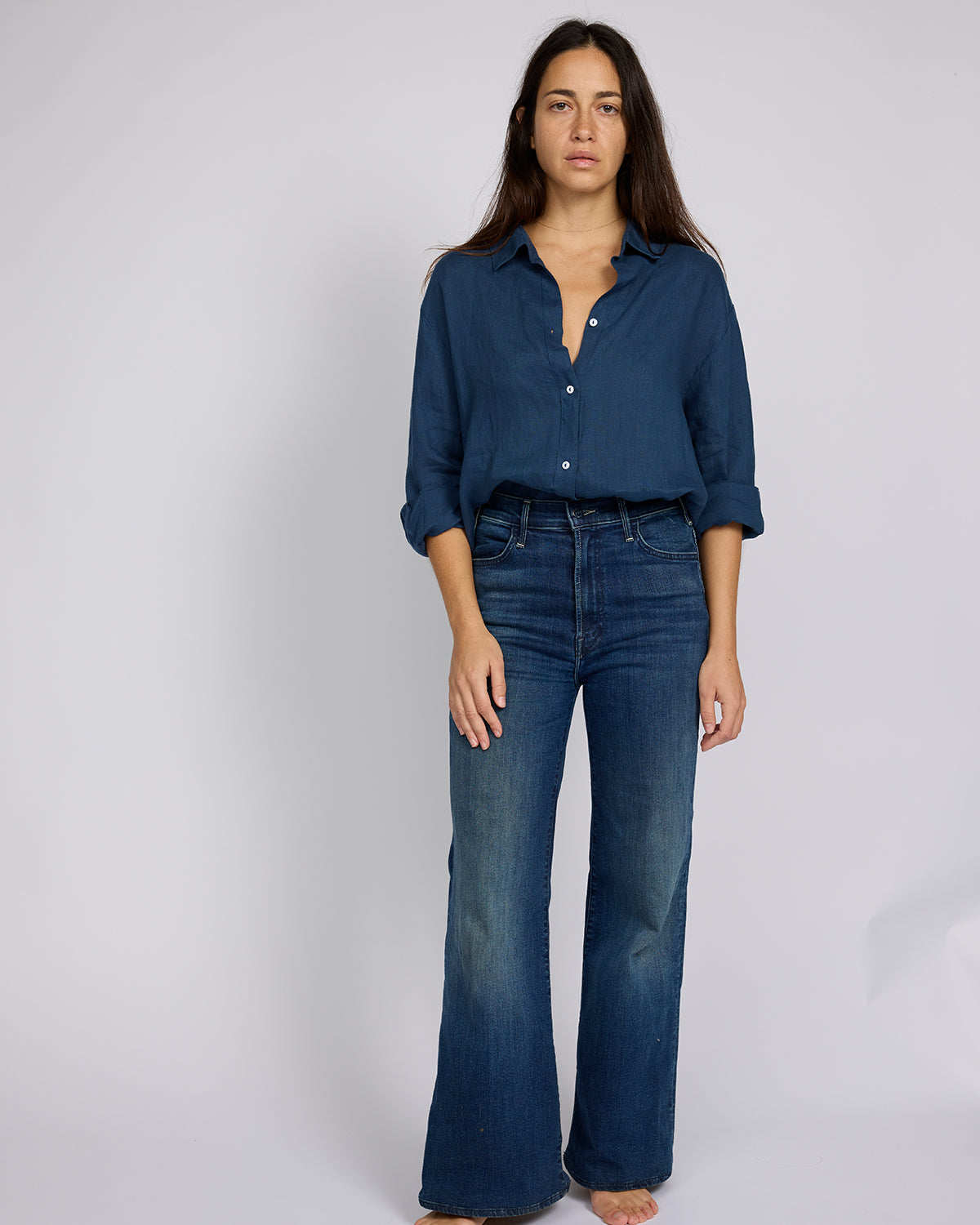 Linen Laidback Button Down Blouse