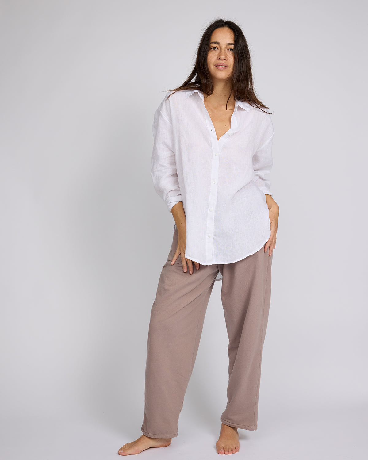 Women's Linen Laidback Button Down Blouse