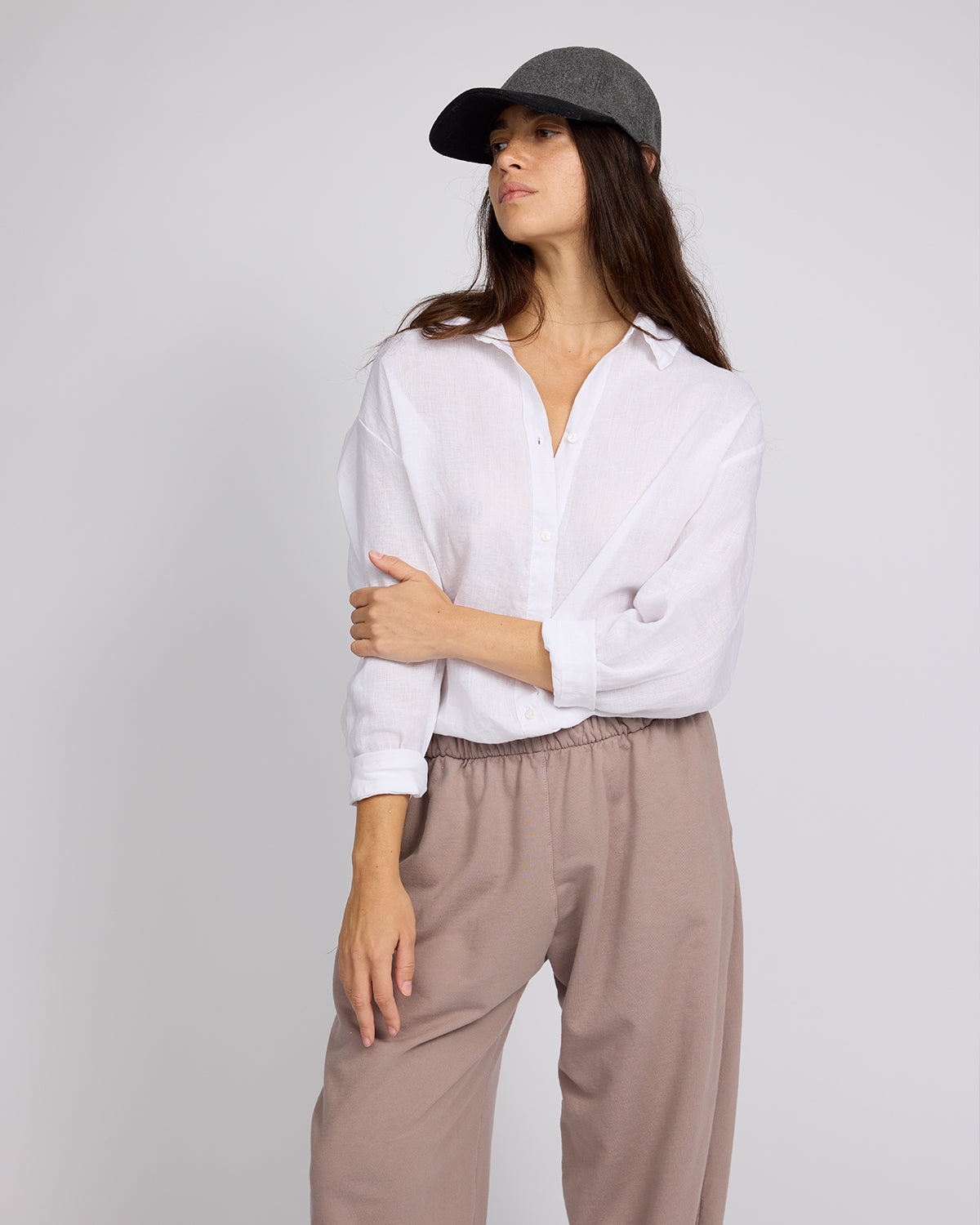 Women's Linen Laidback Button Down Blouse