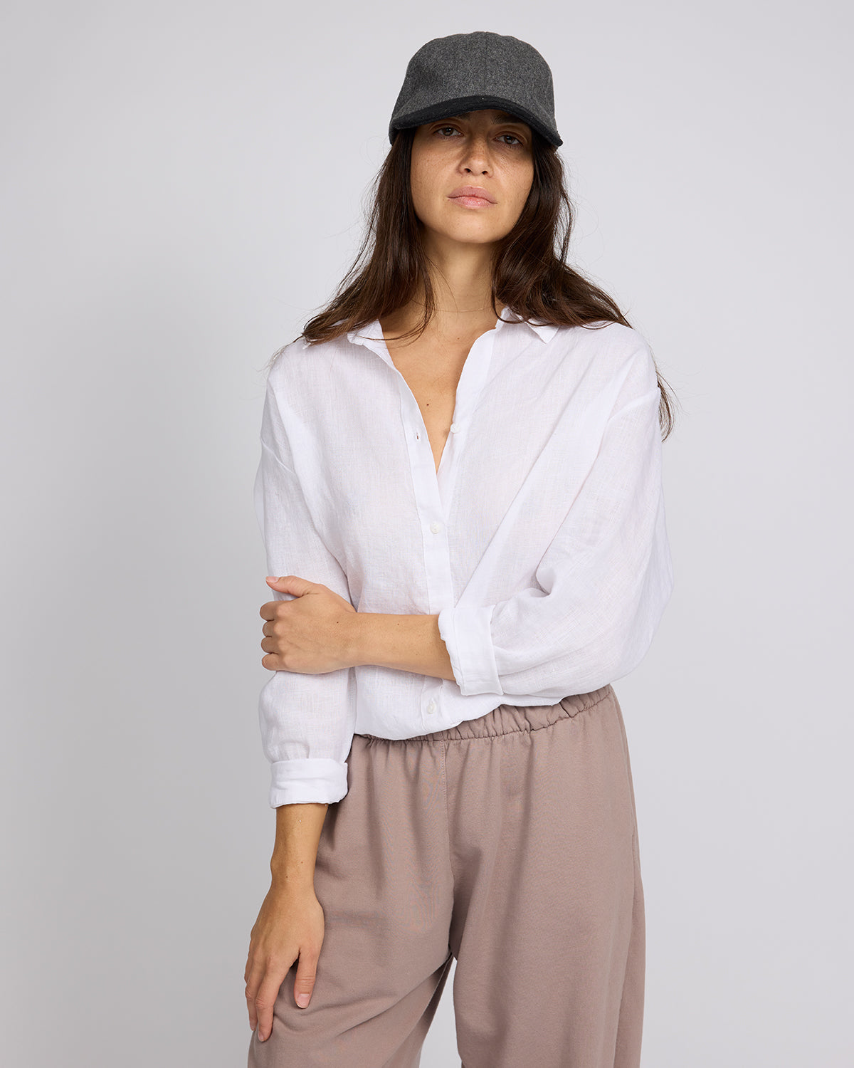 Women's Linen Laidback Button Down Blouse