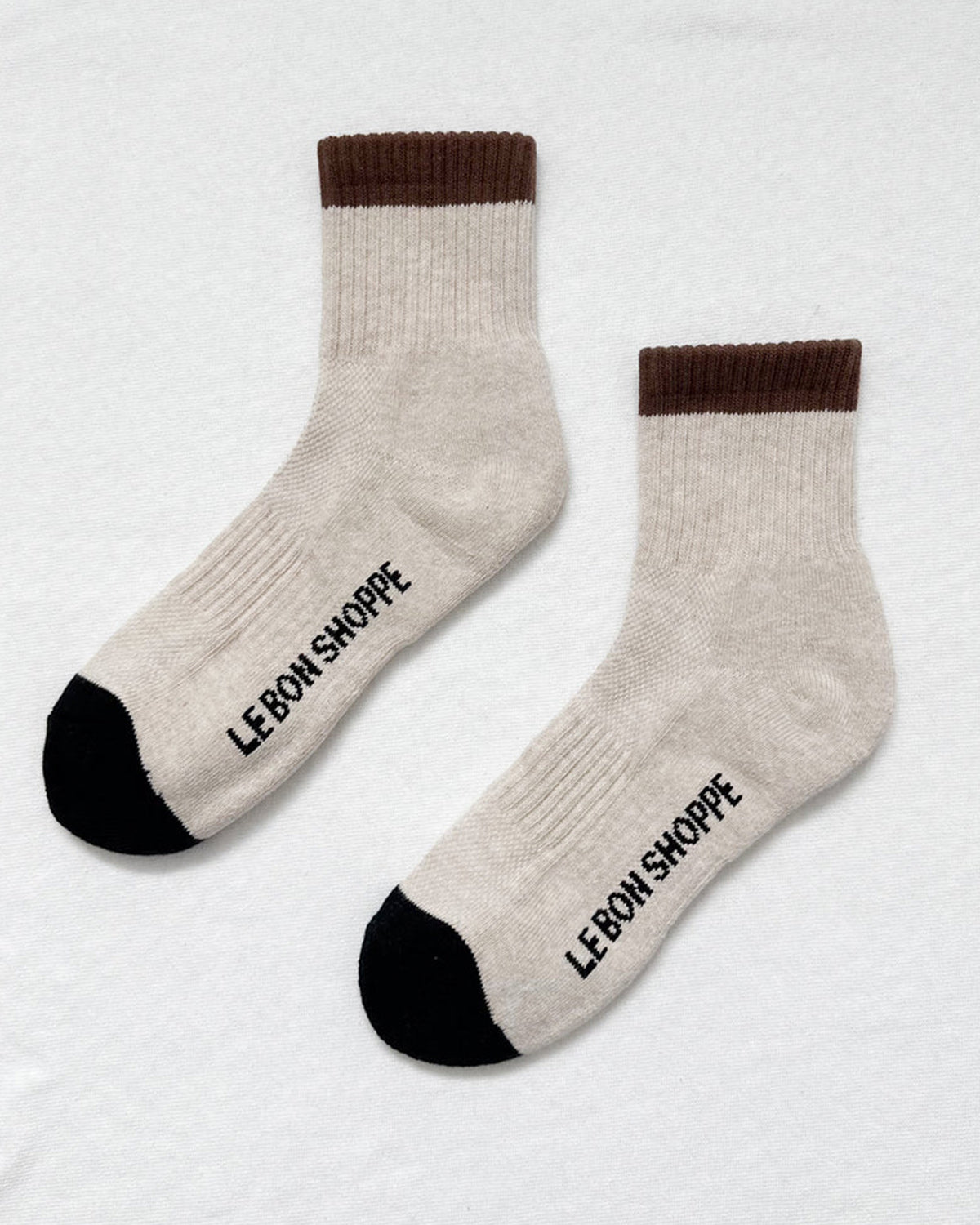 Color Block Girlfriend Socks - Black Coffee