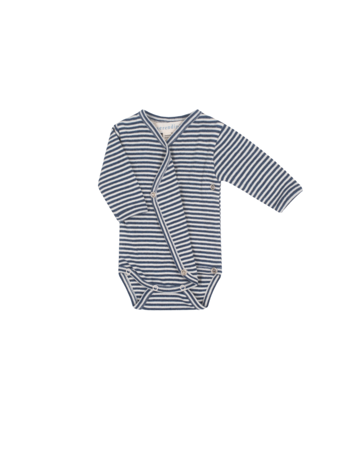 Baby Wrap Onesie - navy/ natural stripe <br> Serendipity