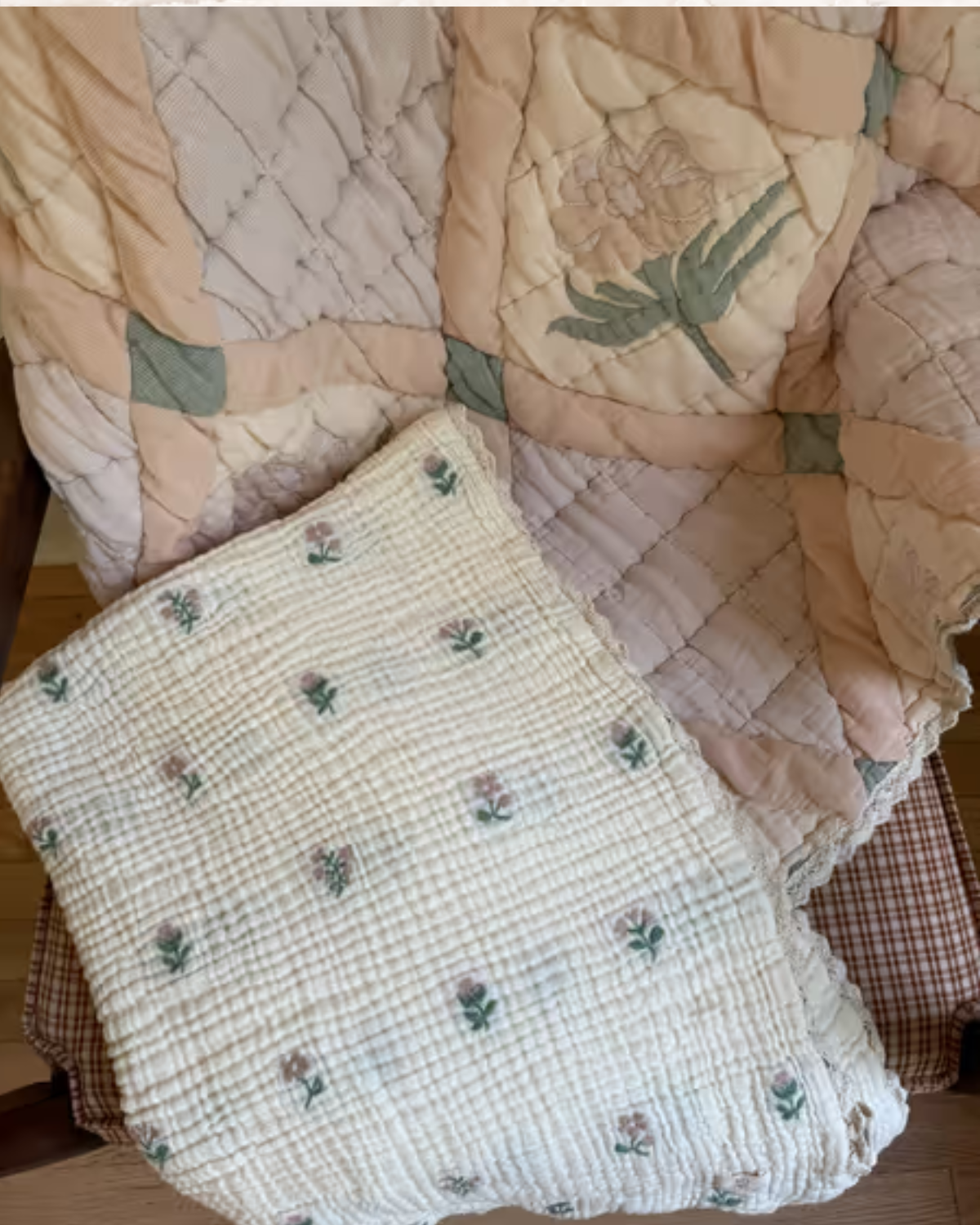 layered gauze blanket dahlia <br> new grain