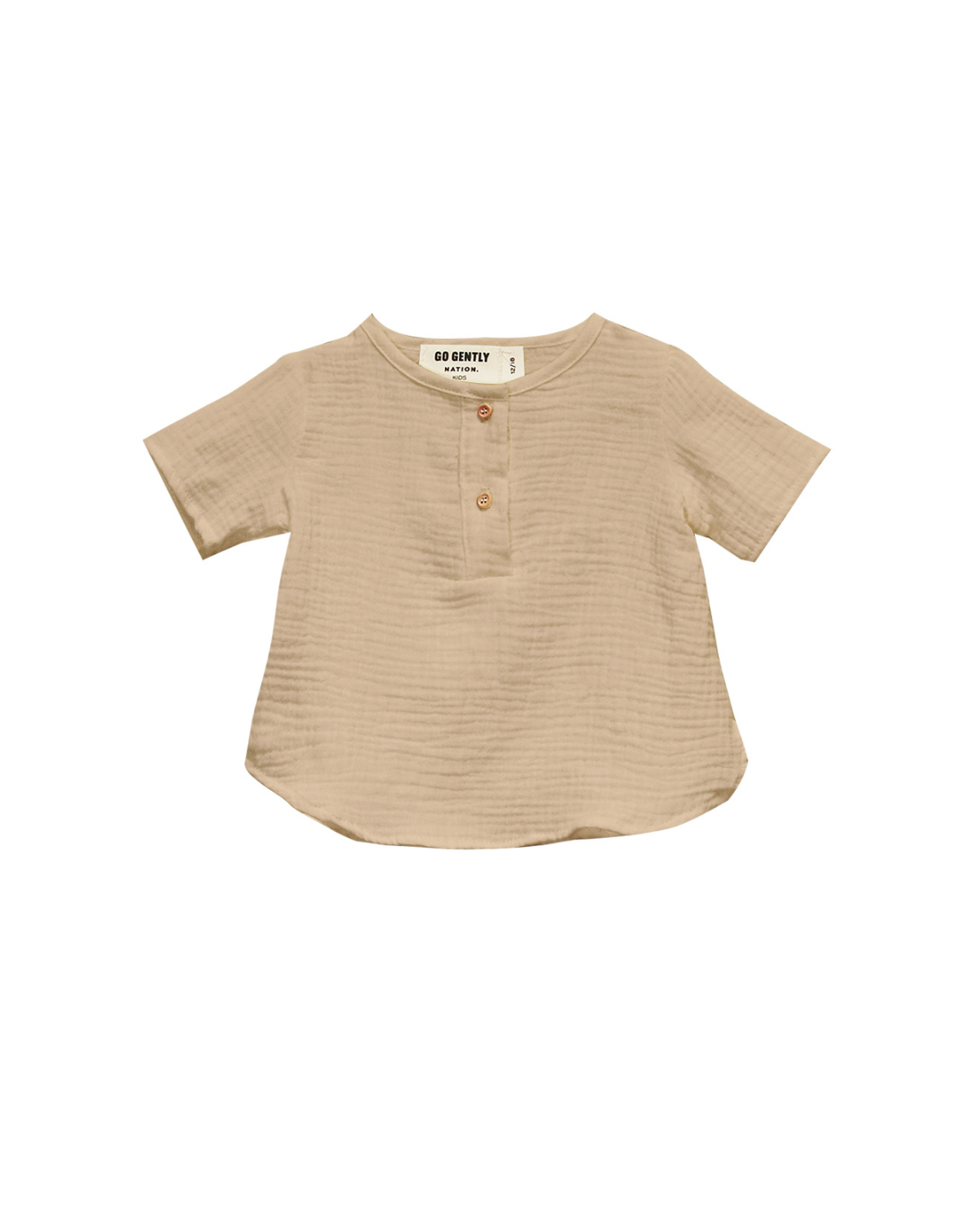 Gauze Placket Tee