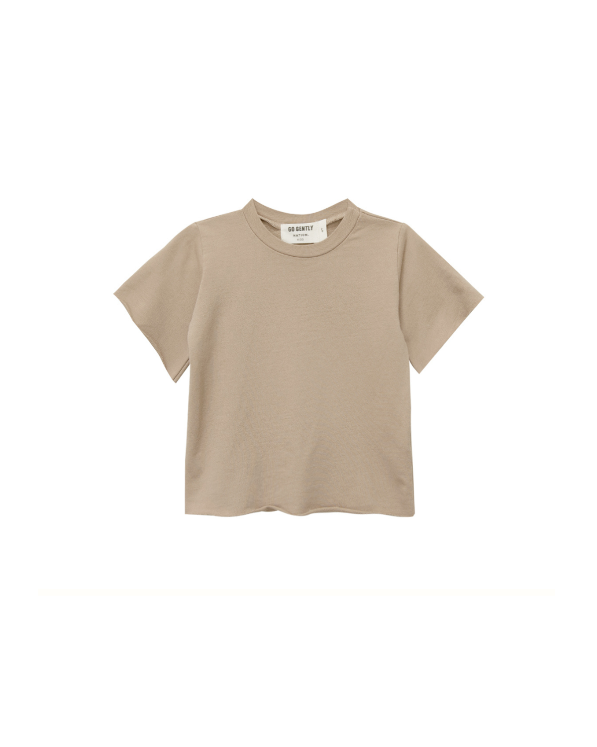 Beige t-shirt on a white background