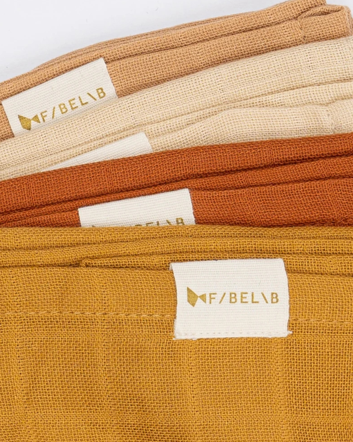 Muslin Cloth Set - Ochre Mix <br> Fabelab