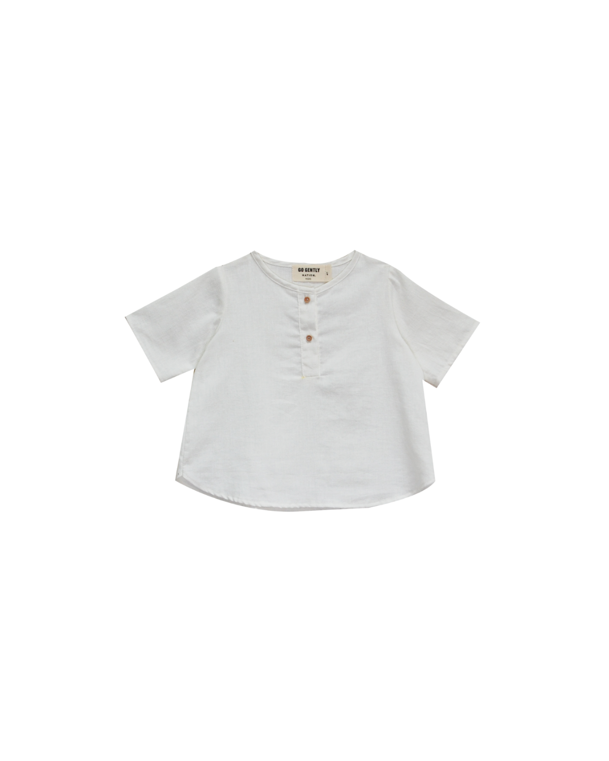 Woven Placket Tee