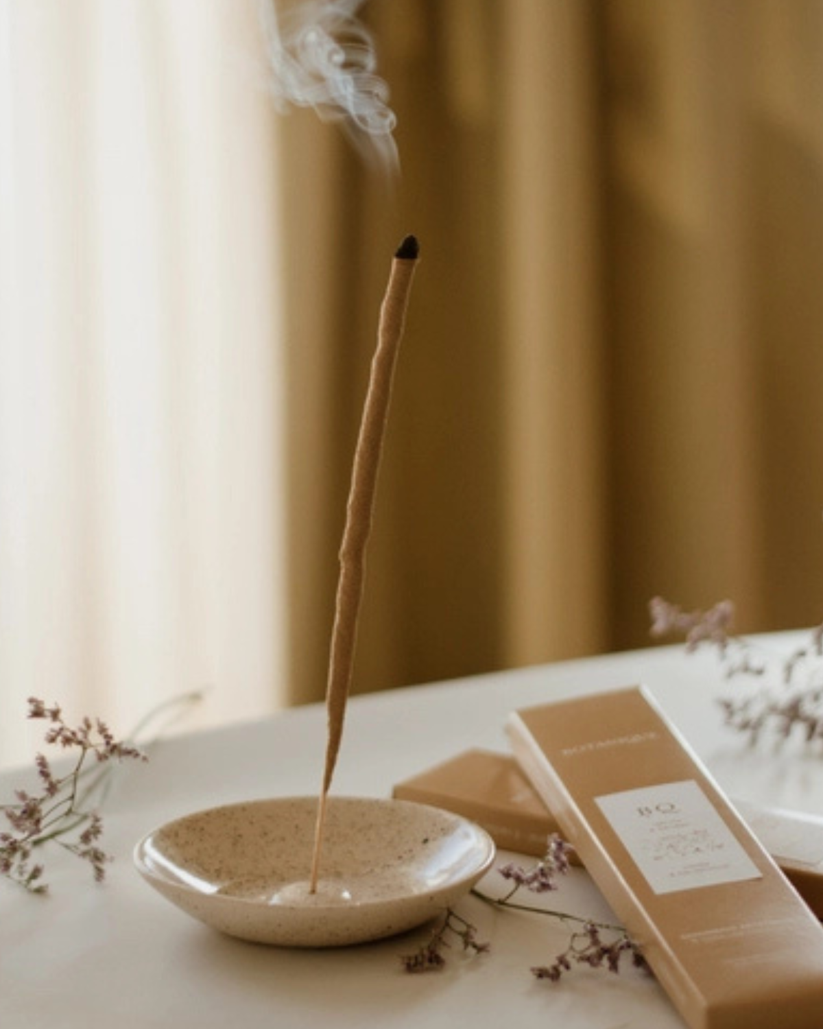 Curved Ceramic Incense Holder