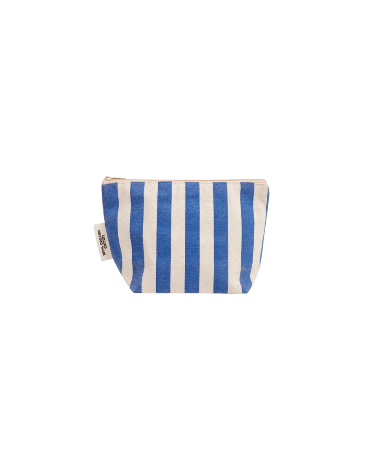 Organic Canvas Zip Bag - blue stripe