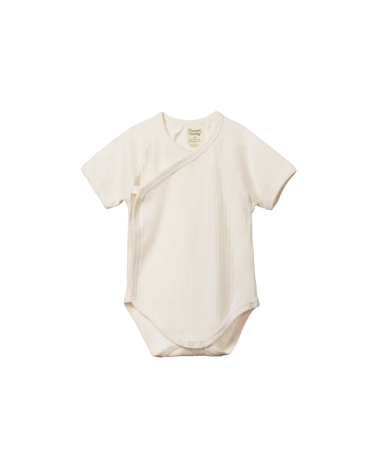 Pointelle Short Sleeve Kimono Bodysuit