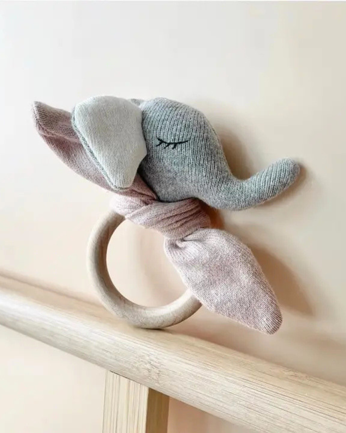 Elephant Baby Toy - rose