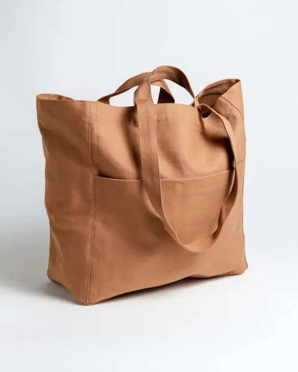 Organic Box Tote - nutmeg