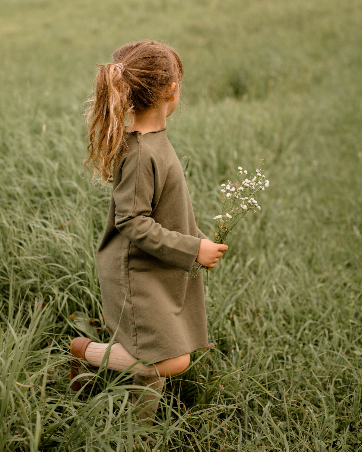 French Terry Pullover Dress