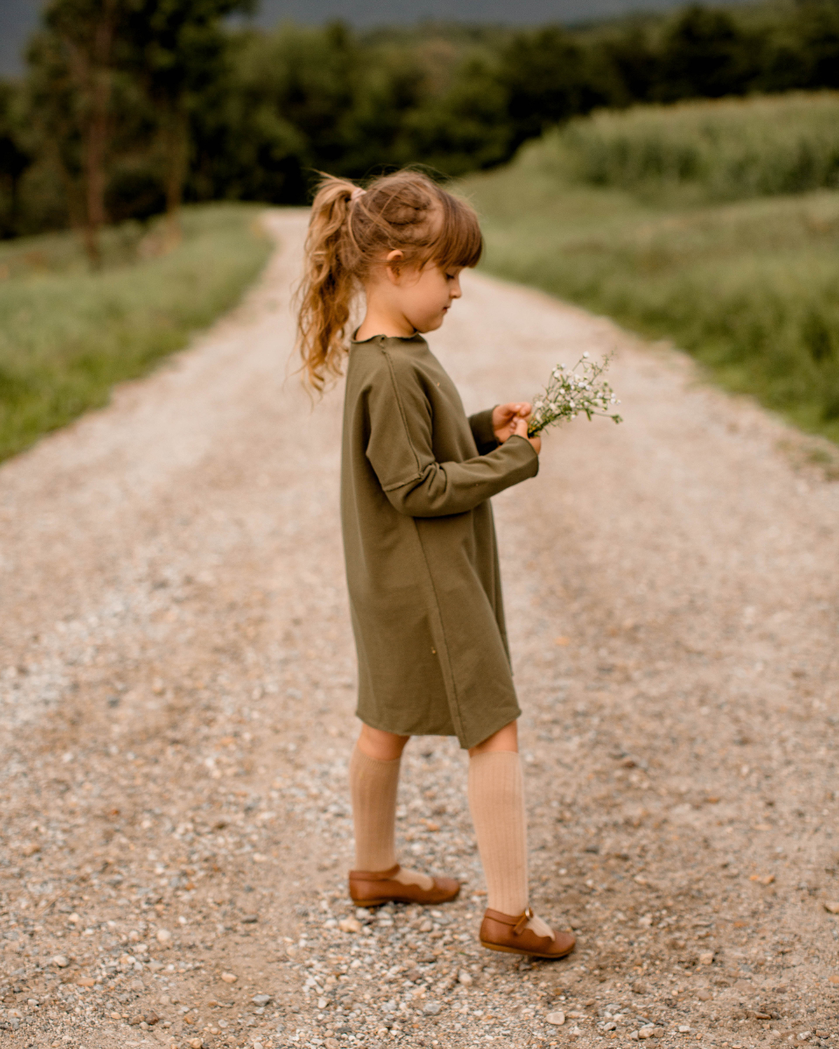 French Terry Pullover Dress