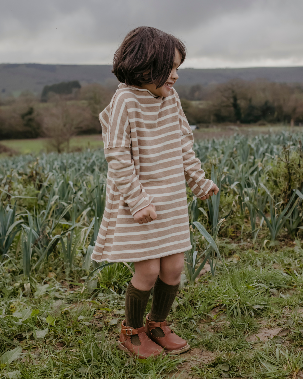 French Terry Pullover Dress