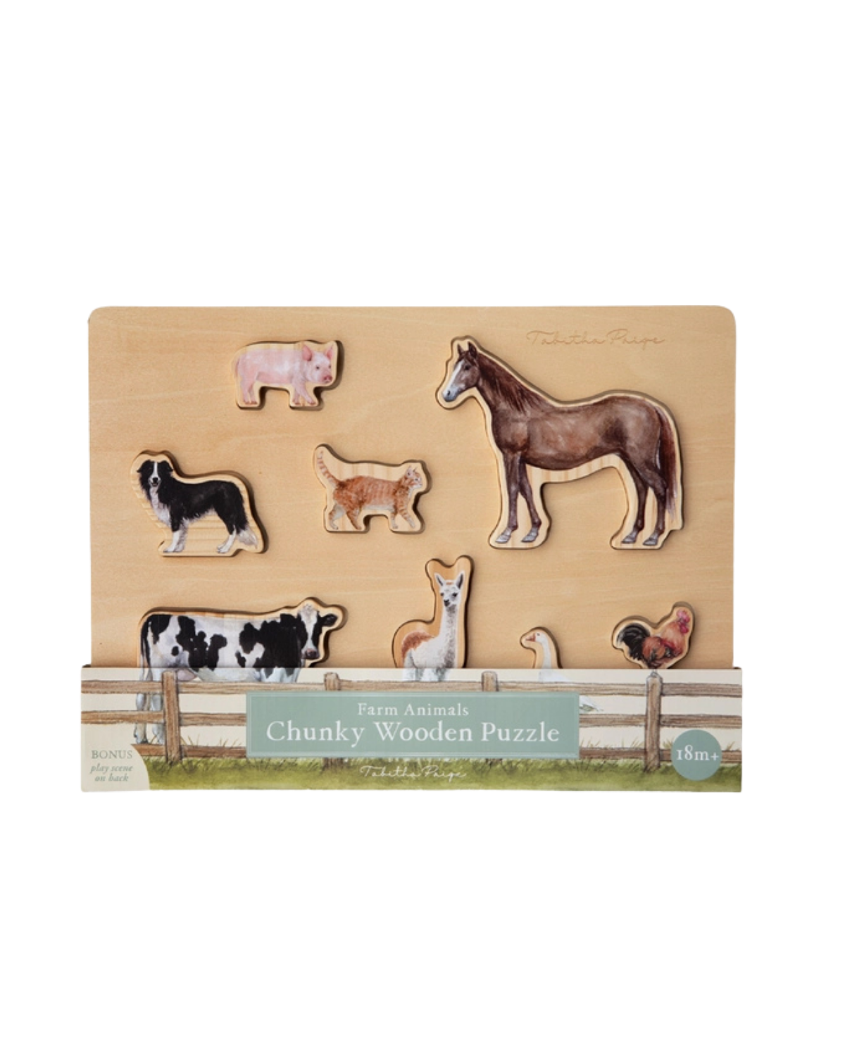 Farm Animals Wooden Puzzle: A Tabitha Paige Puzzle