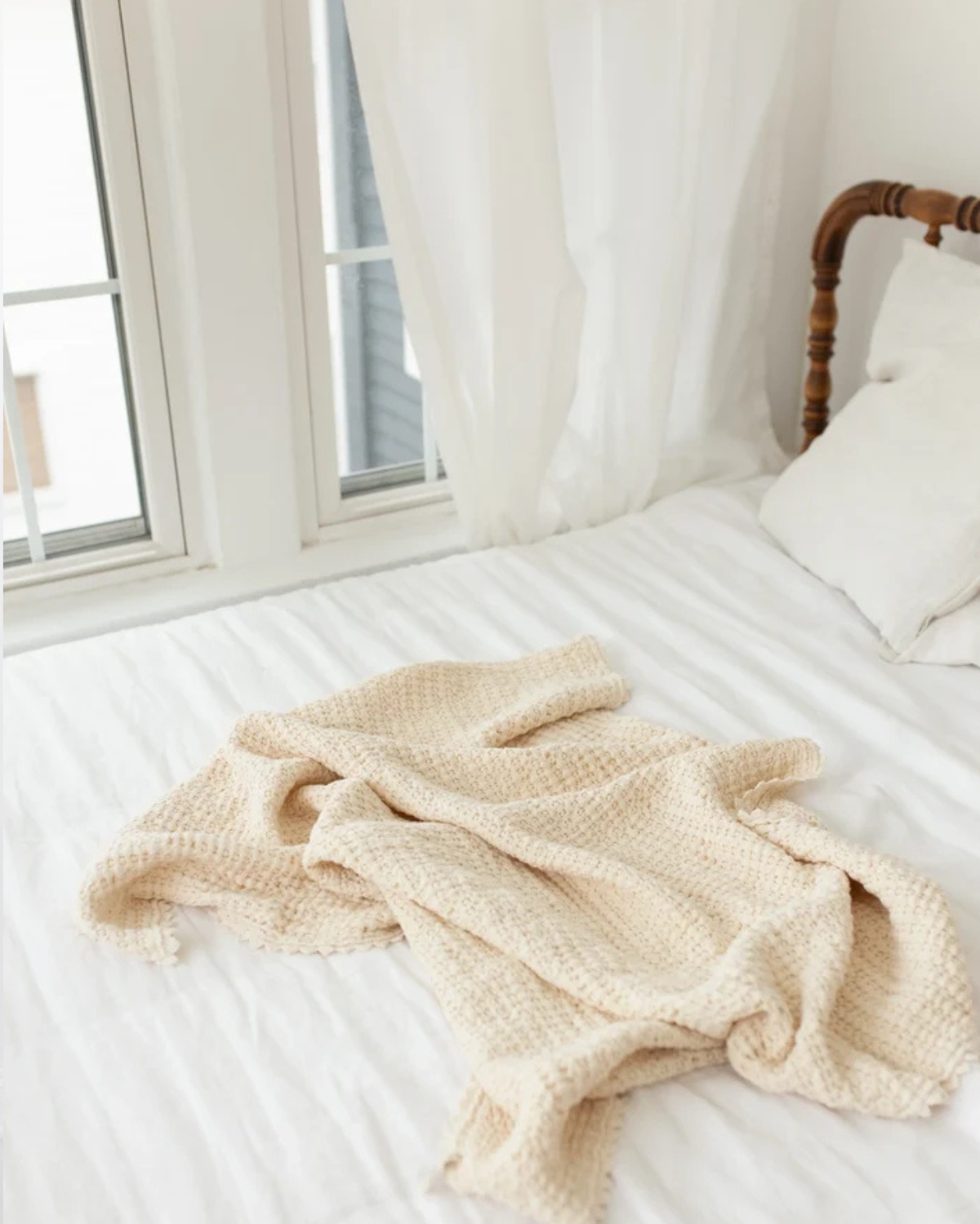 Organic Waffle Blanket - baby size <br> new grain