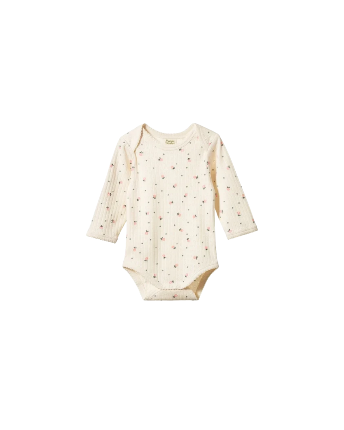 Pointelle Long Sleeve Bodysuit - sweet print
