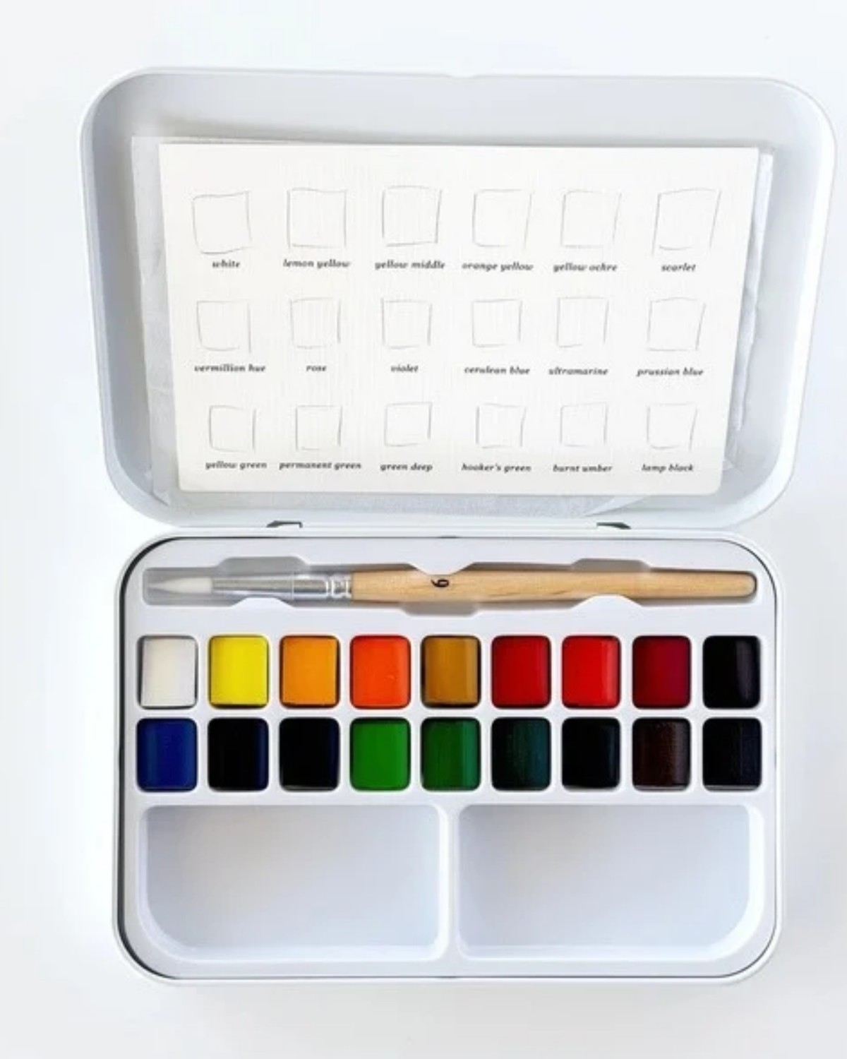 Watercolor Paint Set 18 Colors with Brush