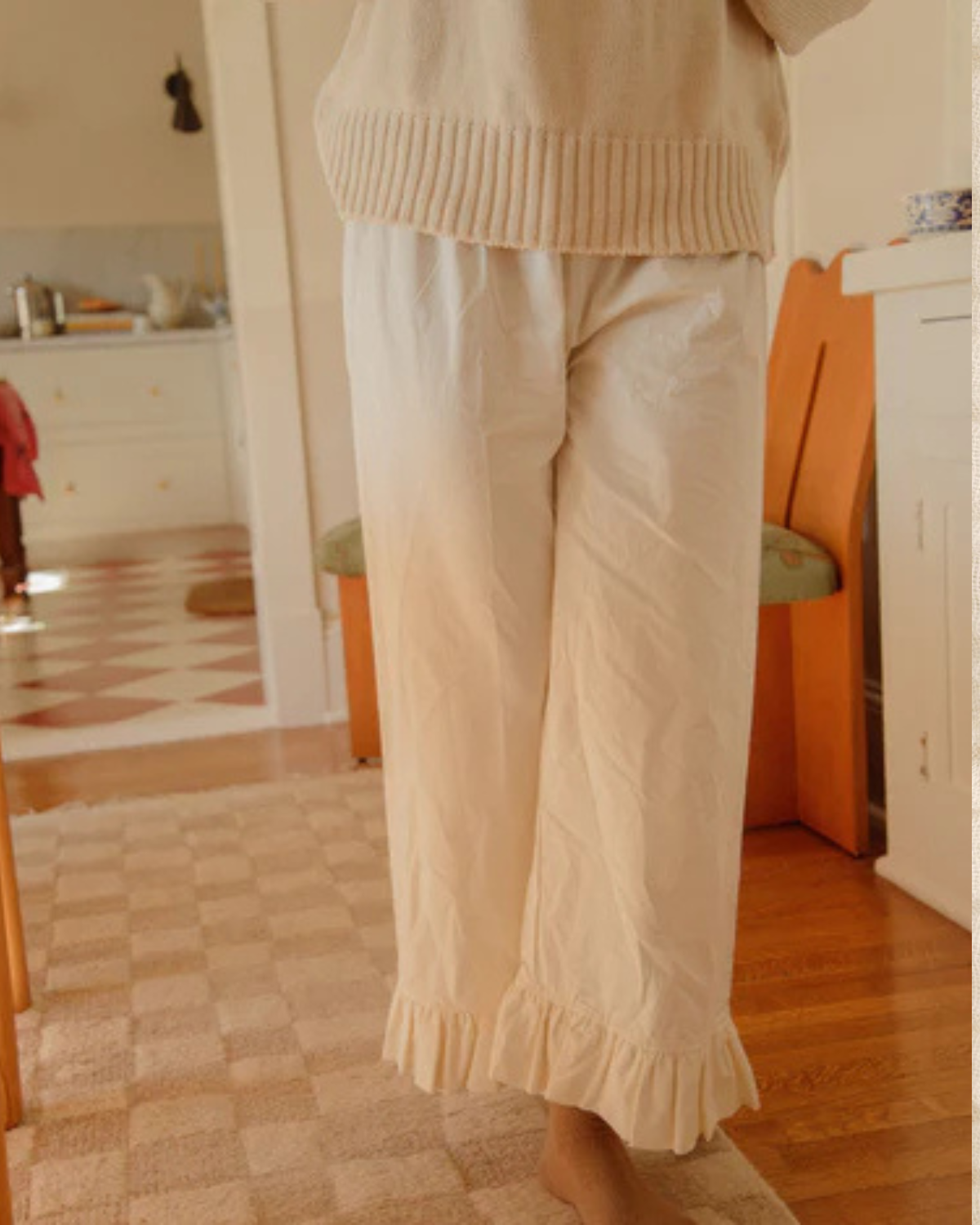Boxer Pant - Cream