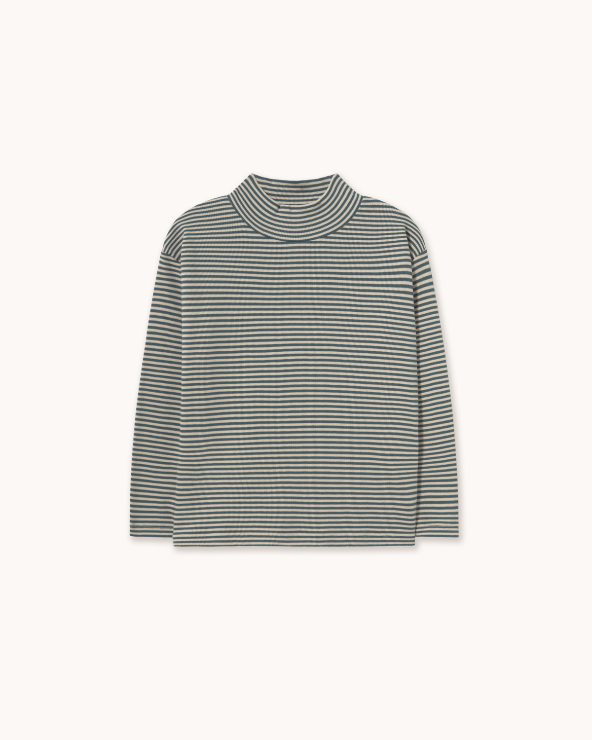 Stripes Rib Tee - stormy blue <br> Tiny Cottons
