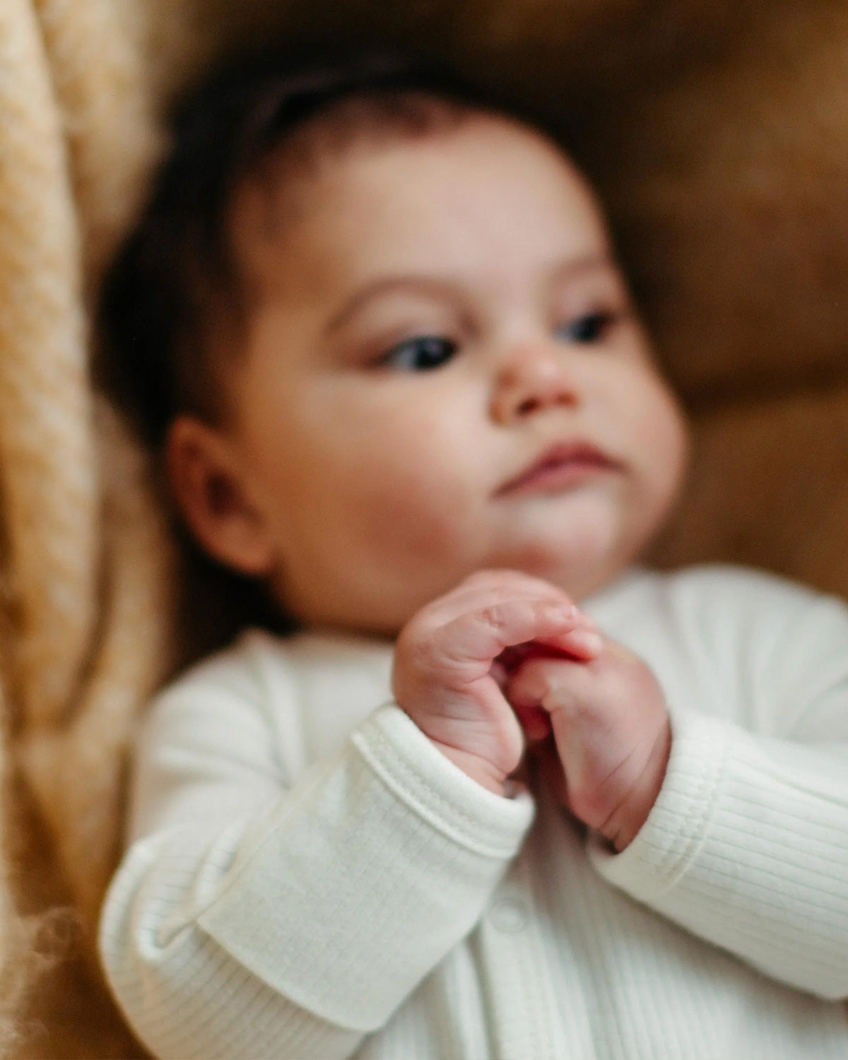 Baby close look on the rib fabric