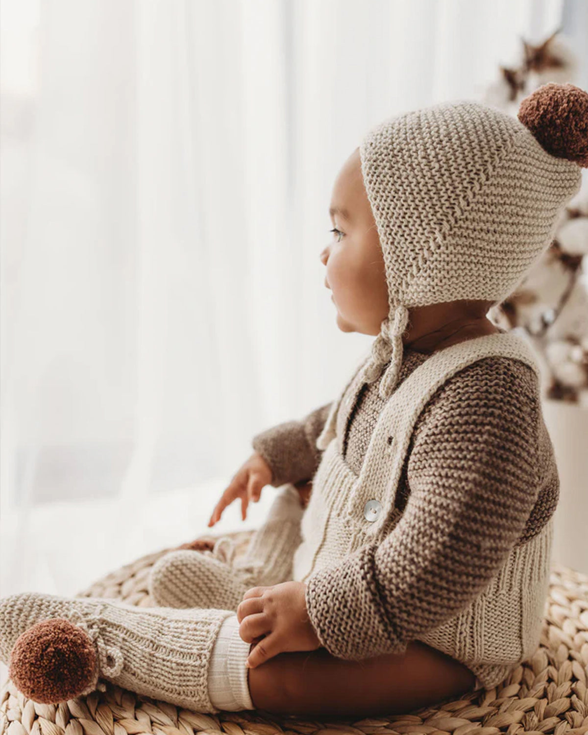 Alpaca Pom Hat - Cloud & Clay