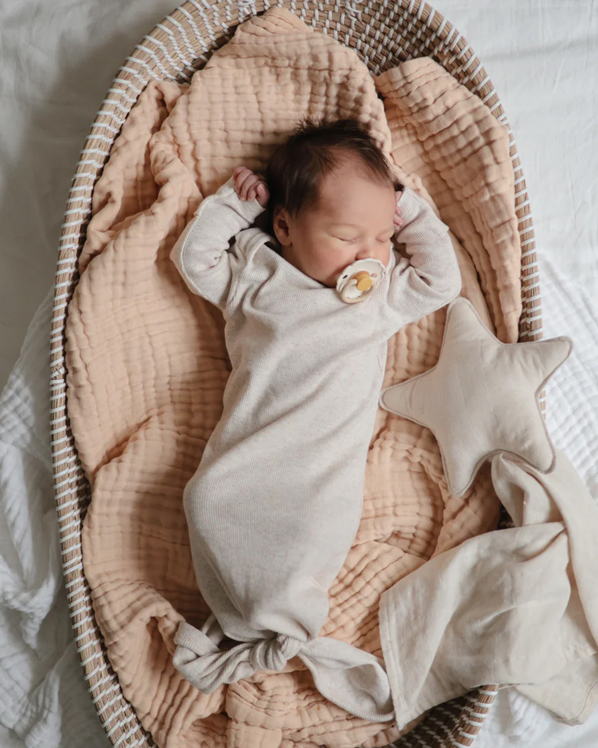 Pacifier Natural Rubber Daisy 2 Pack - Chamomile / Peach Bronze