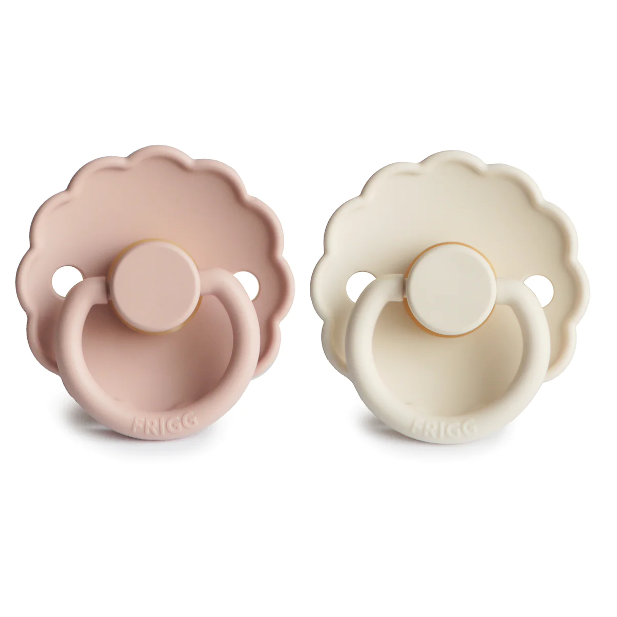 Pacifier Natural Rubber Daisy 2 Pack - Blush & Cream