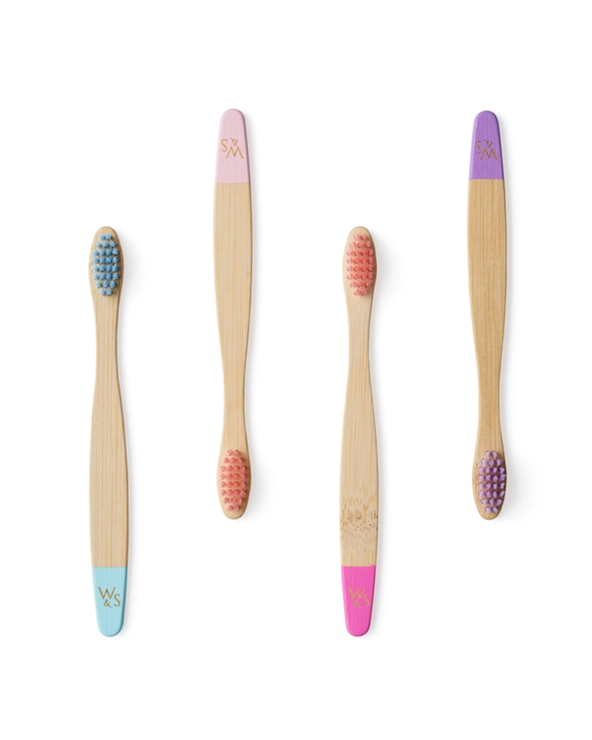 Children's Bamboo Toothbrushes - candy - 4 pack