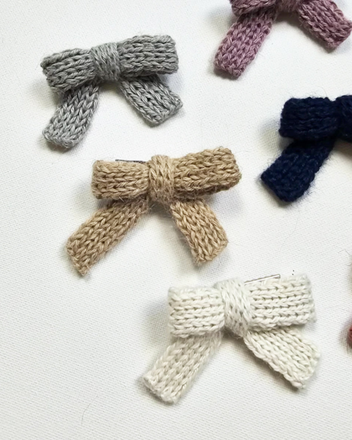 Knit Hair Clip - latte
