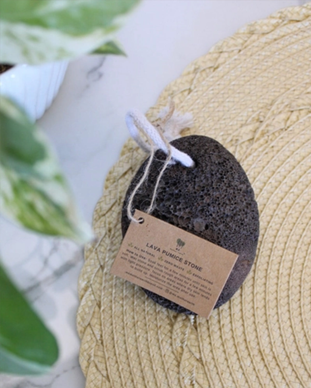 Lava Pumice Stone with Cotton String