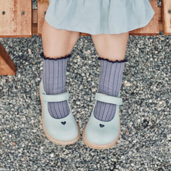 Lettuce Trim Ribbed Socks - cream