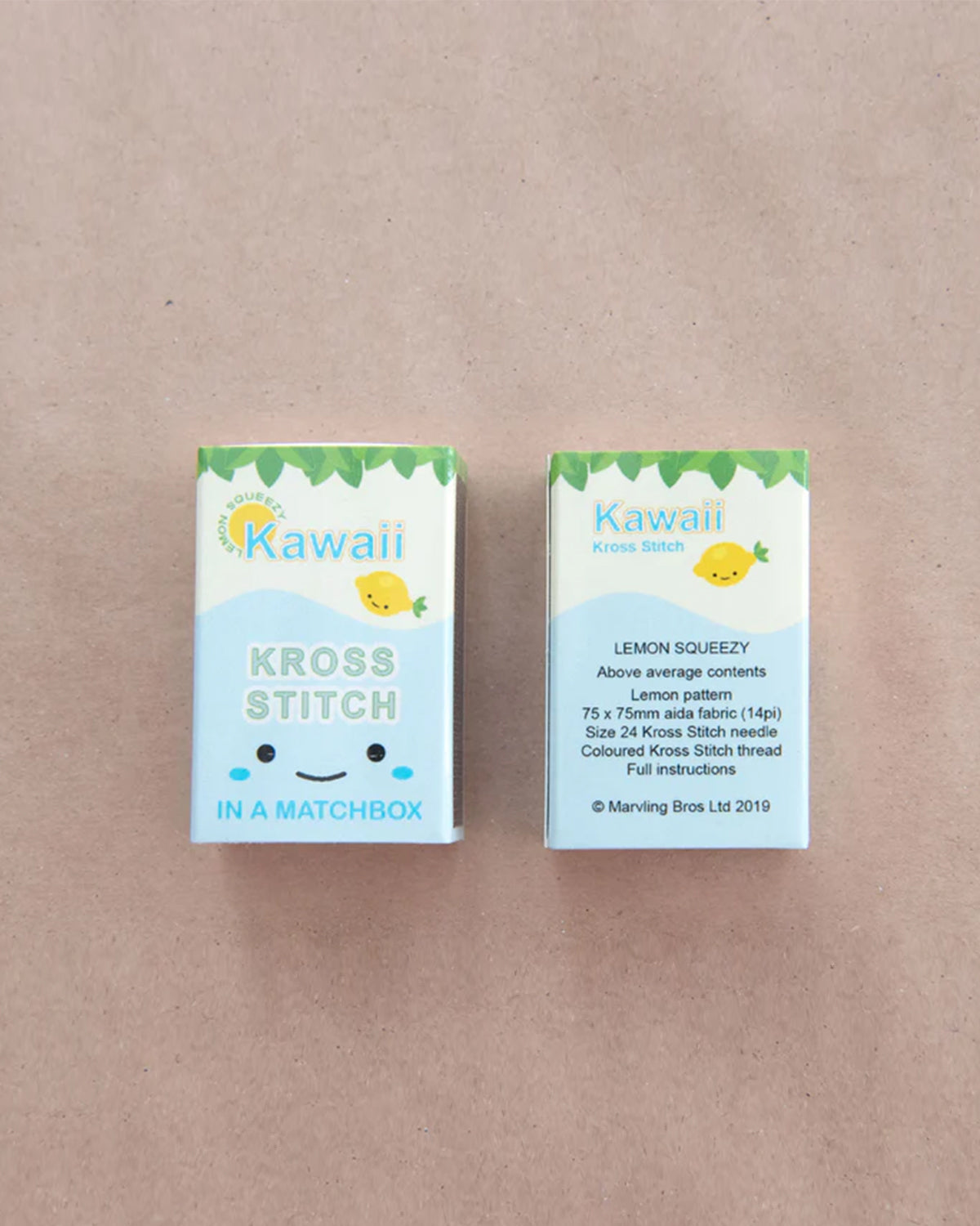 Mini Cross Stitch Kit with Lemon Design