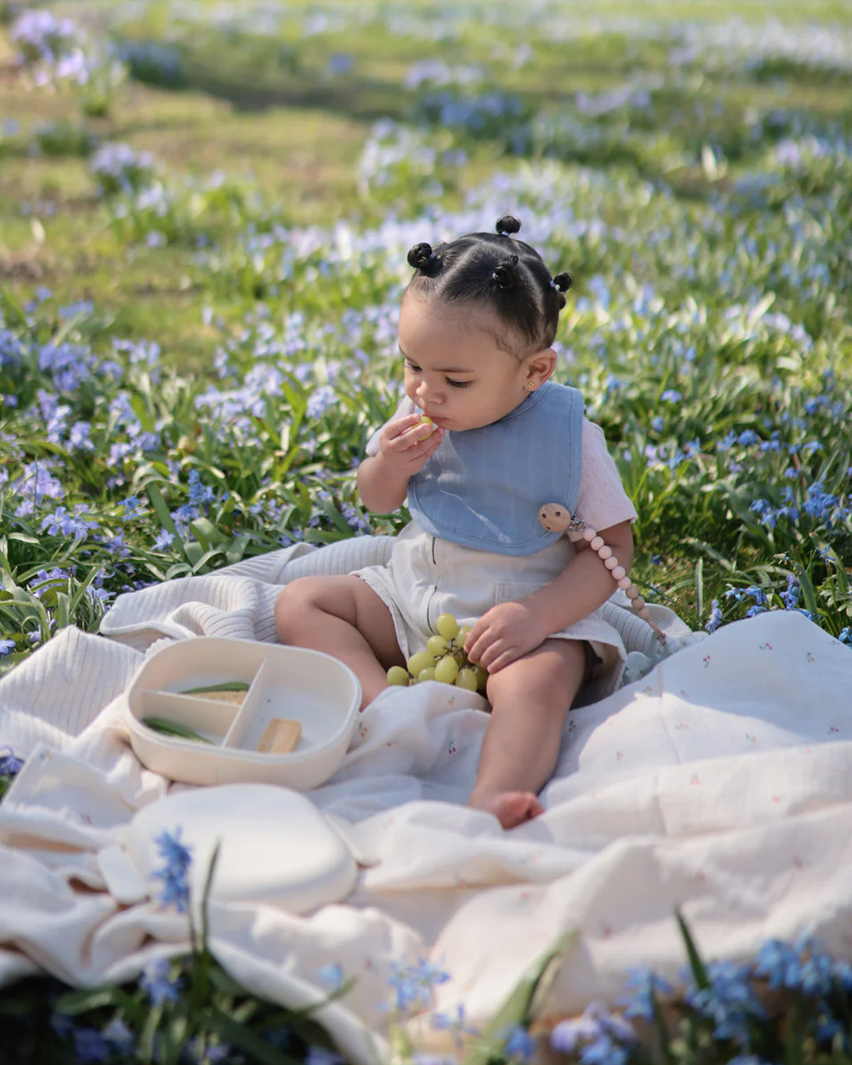 Muslin Bib 2-Pack - Tradewinds/Baby Blue