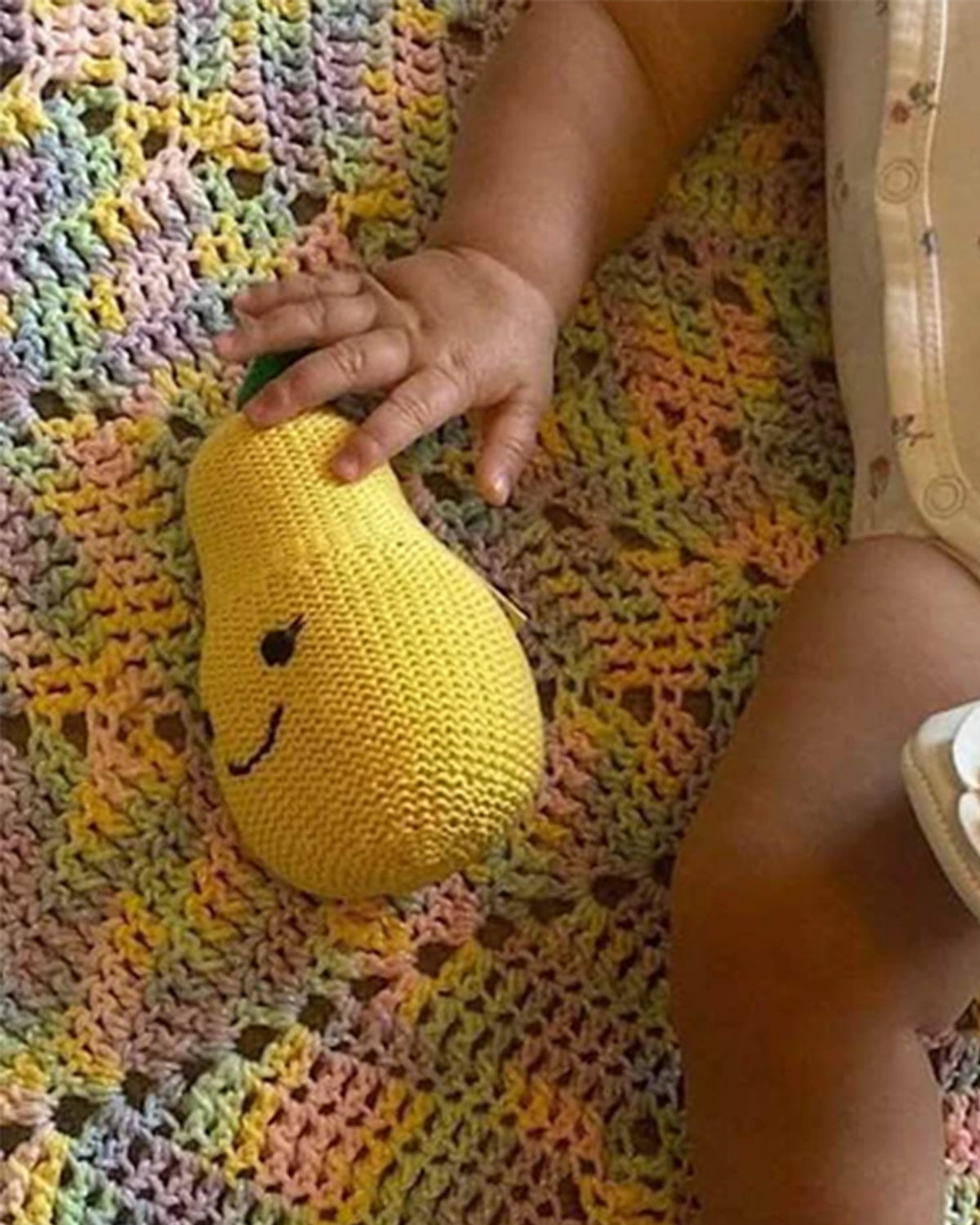 Organic Newborn Rattle - Pear