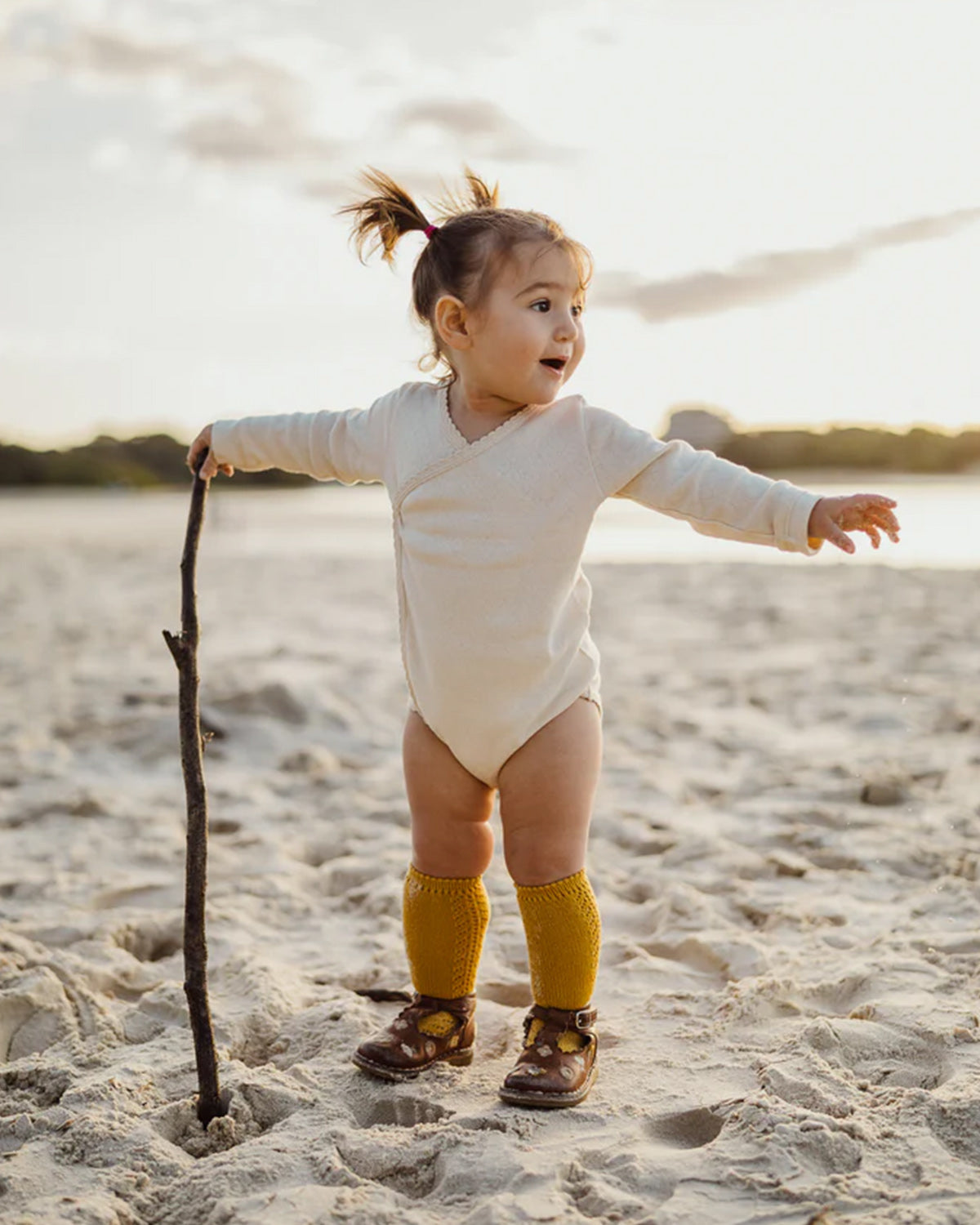 Pointelle Long Sleeve Onesie