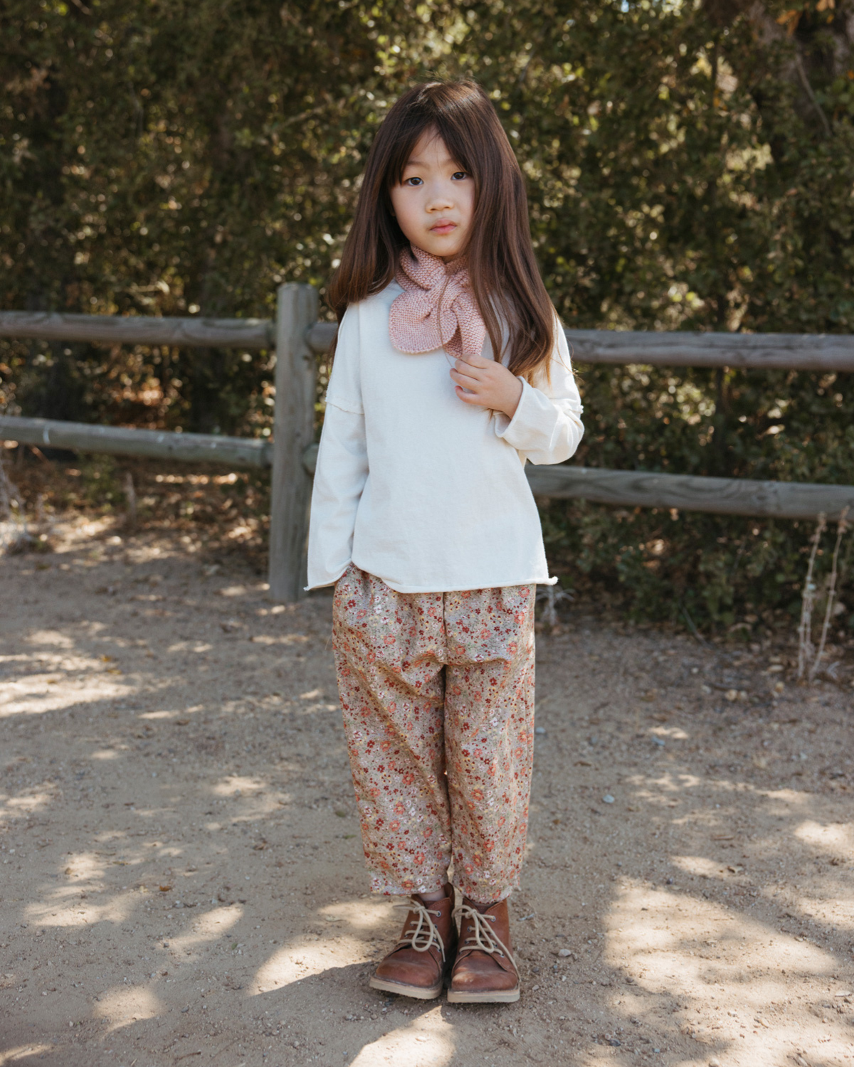 Baby Pullover Tee - camel mini stripe