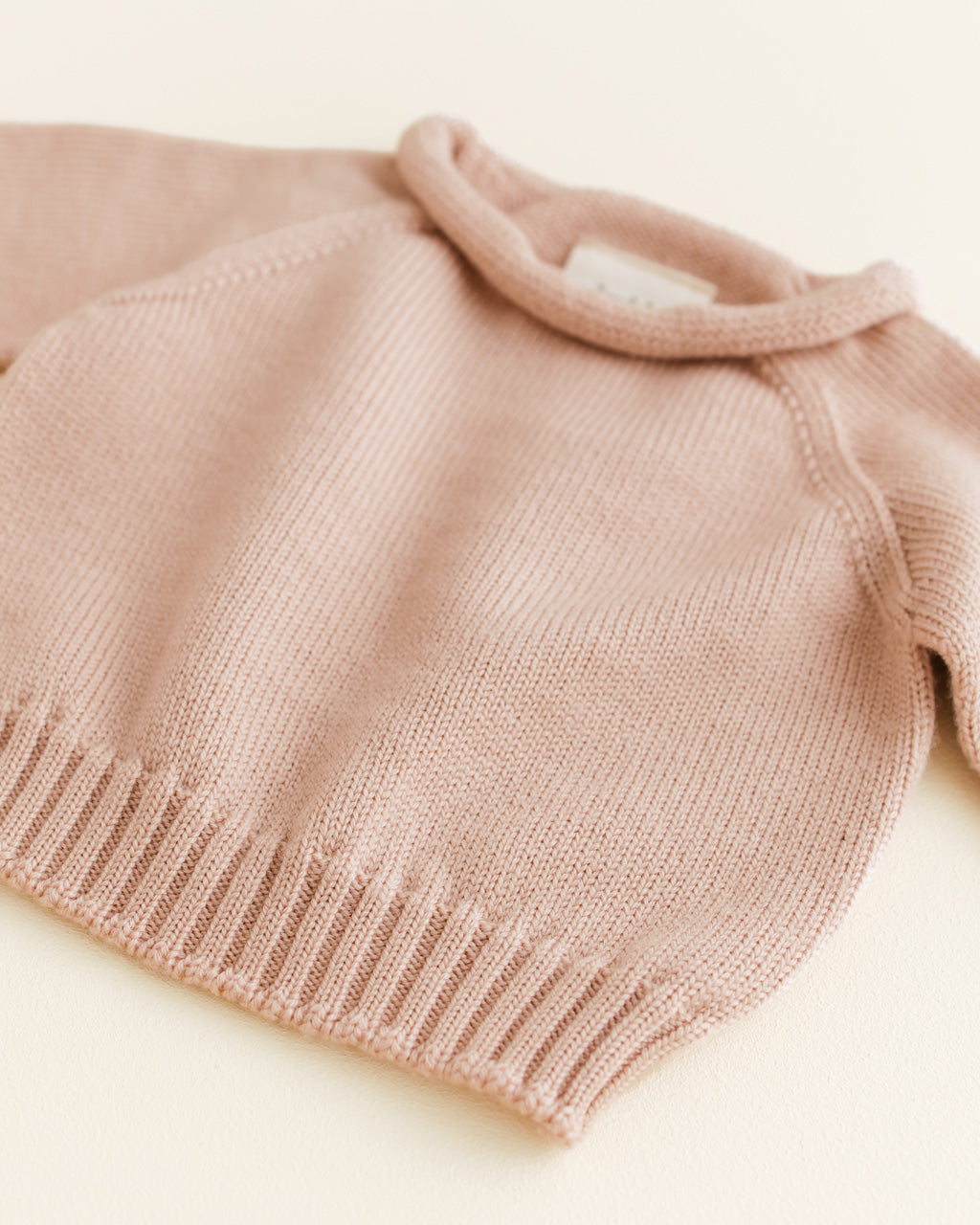 Sweater Georgette - apricot <br>hvid