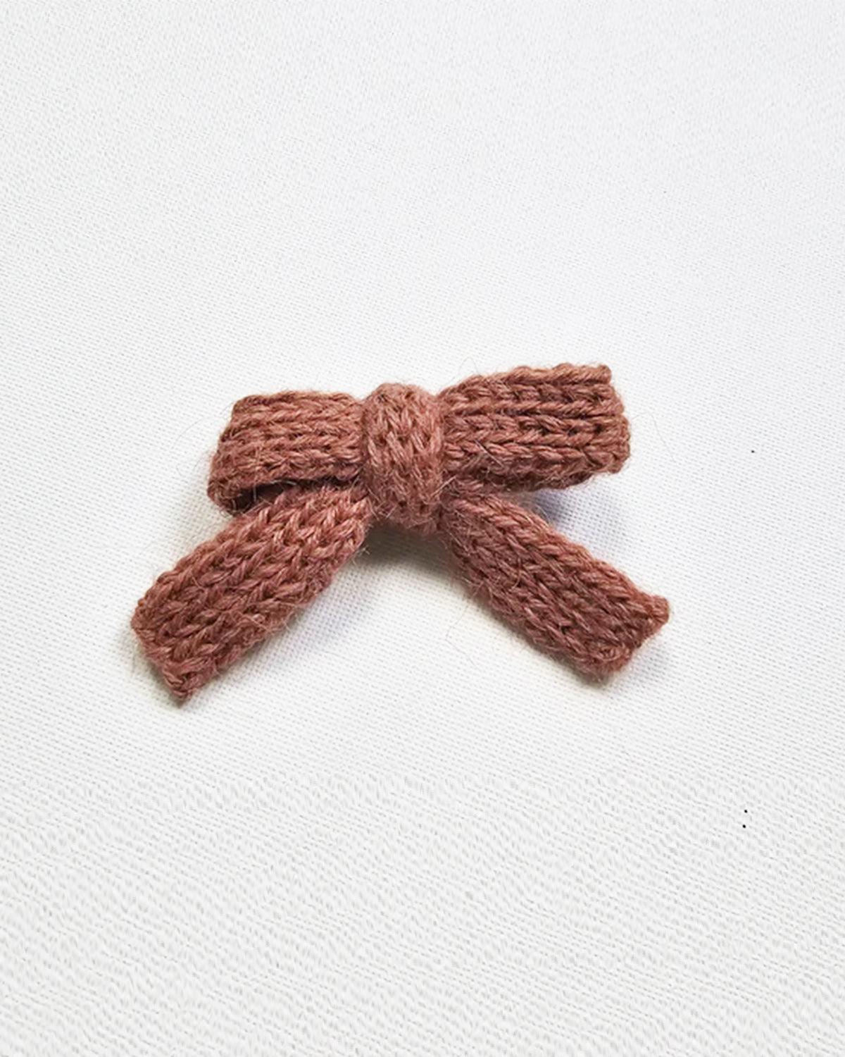 Knit Hair Clip - clay