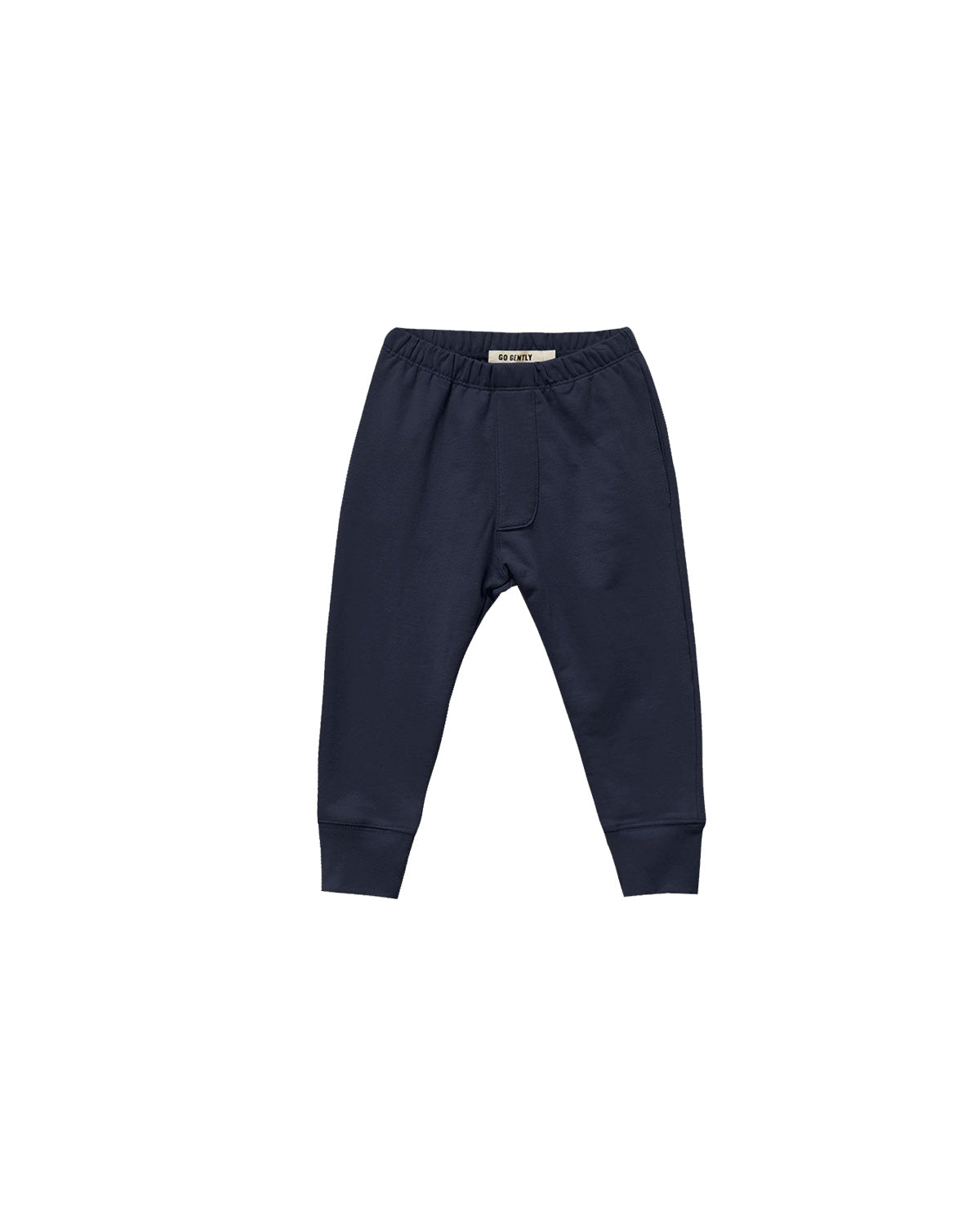 Navy blue pants on a white background