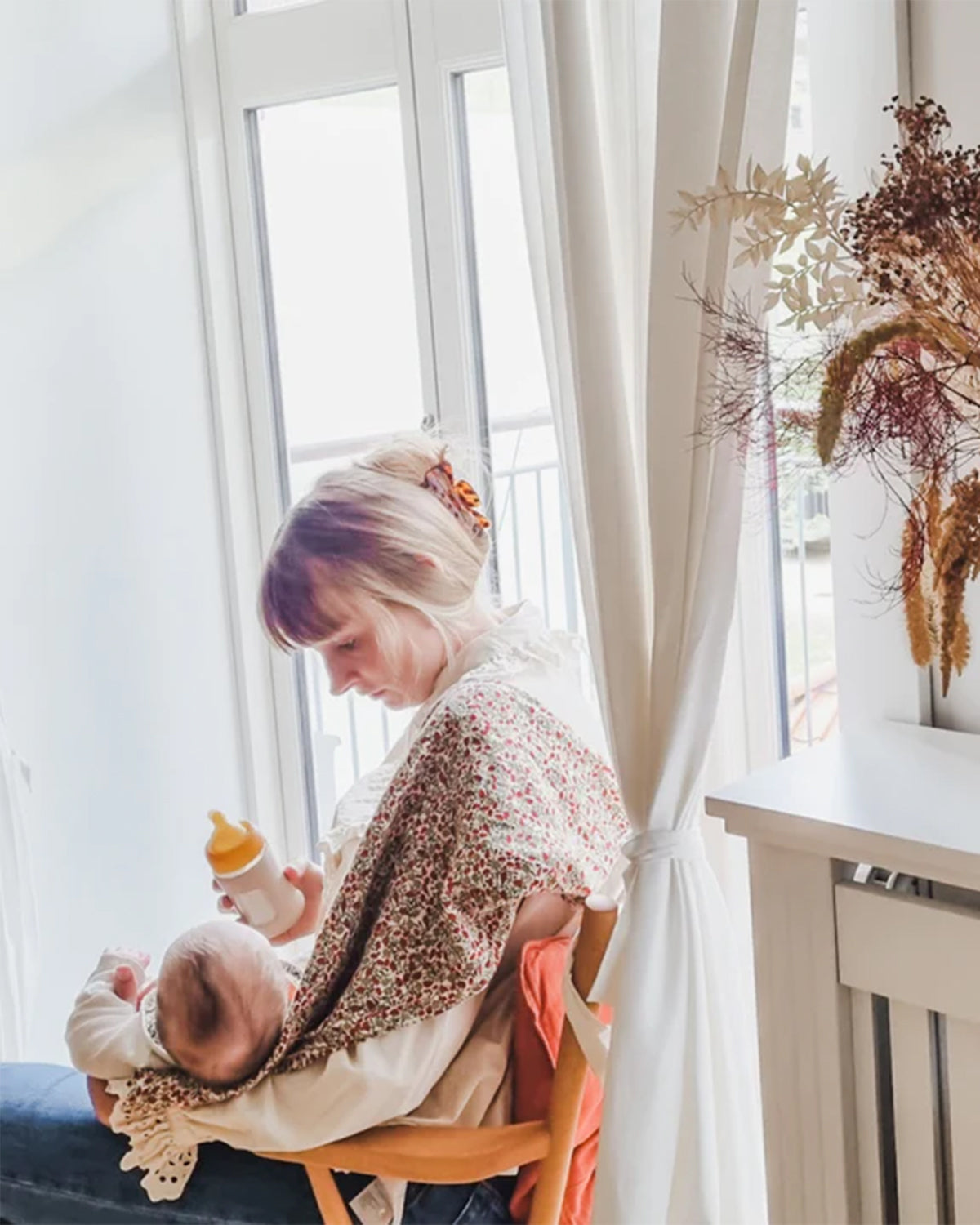 Wide Neck Baby Glass Bottle with Sleeve 250ml/8.5oz<br> Hevea