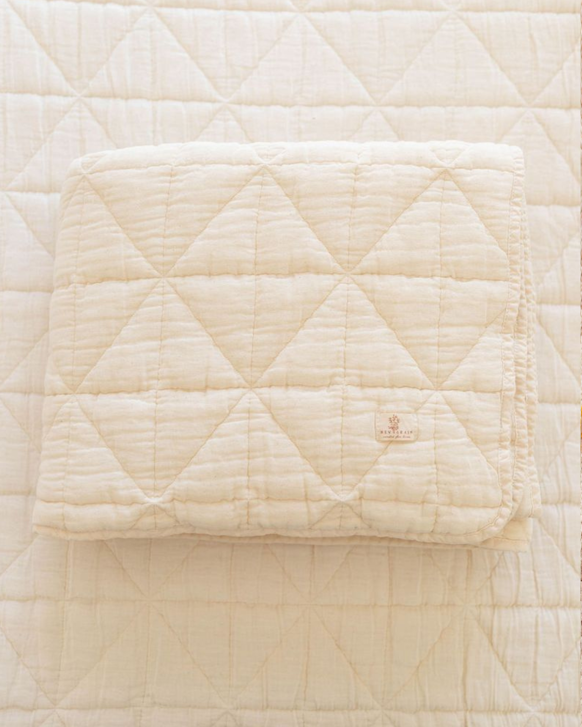 quilted blanket crib - natural